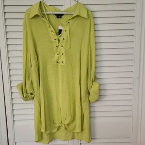 Addition Elle Vibrant Green Tunic